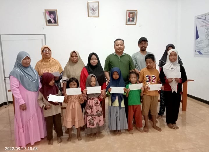 PT. Gajah Sawi Sakti (GSS) Peduli santuni anak Yatim di sekitar perusahaan