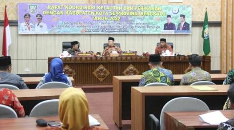 Gubernur Bengkulu Rohidin Mersyah Rapat Koordinasi Bidang Kelautan dan Perikanan Kabupaten/Kota Provinsi Bengkulu