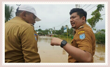 Bupati Mian dan Wakil Bupati Arie Tinjau Lokasi Bajir di berberpa kecamatan di Wilayah Bengkulu Utara