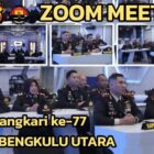 Kapolres Bengkulu Utara pimpin upacara Zoom Meeting Bhayangkari ke 77