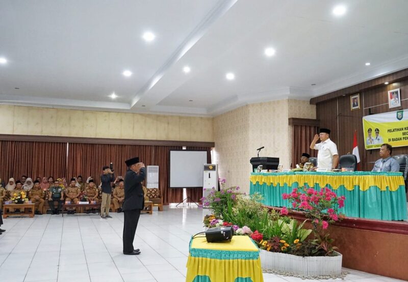 Gubernur Bengkulu dalam hal ini sekretaris daerah Buka pelatihan Pencegahan Korupsi Dalam Rangka Peningkatan Dimensi Pengalaman Pada Indeks Perilaku Antikorupsi 