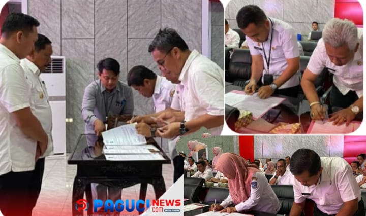 Bupati Bengkulu Utara, Ir. H. Mian Saksikan Penandatangan Fakta Integritas Dan Perjanjian Kinerja Tahun 2024