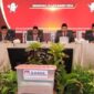Pleno KPU Provinsi Bengkulu  berakhir ditandai dengan penandatanganan form D-Hasil Provinsi oleh para saksi partai maupun saksi perorangan
