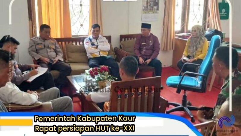 Pastikan kesiapan para panitia dan anggota diskusi  untuk  tata ruang perlengkapan acara dan tugas para anggota dan panitia demi kelancaran pelaksanaan perayaan HUT Kaur ke- XXI