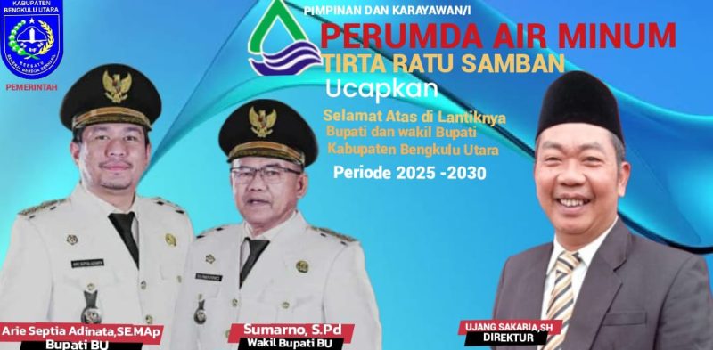 Direktur Perumda Ucapkan Selamat Atas di Laintiknya, Arie – Sumarno Bupati dan Wakil Bupati