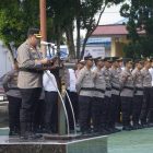 Kapolres Bengkulu Utara, AKBP Eko Munarianto, S.I.K pimpin Apel Kesiapsiagaan Bencana Hidrometeorologi