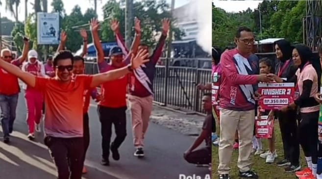 Runniversary Lari 5K, Bupati Bengkulu Utara, Arie Septia Adinata, S.E., M.A.P, berpartisipasi secara langsung